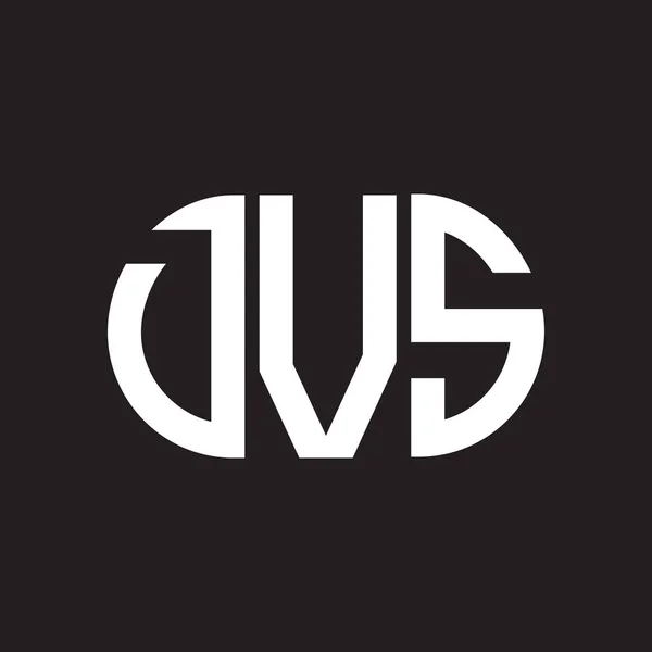 Dvs Lettre Logo Design Sur Fond Noir Dvs Initiales Créatives — Image vectorielle
