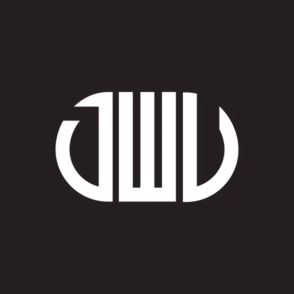 Dww Písmeno Logo Design Černém Pozadí Dww Kreativní Iniciály Koncept — Stockový vektor