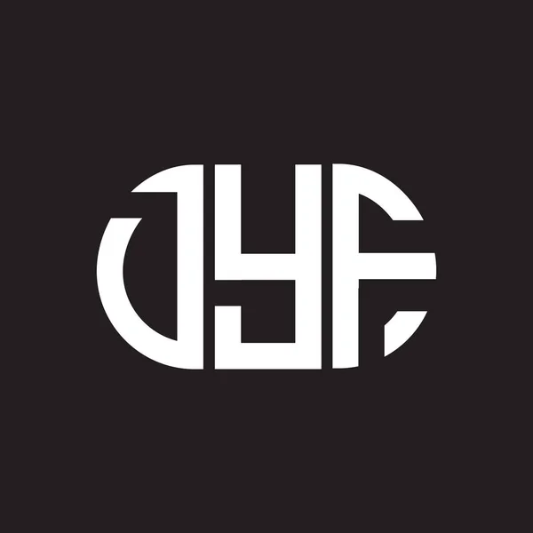 Diseño Del Logotipo Letra Dyf Sobre Fondo Negro Dyf Iniciales — Archivo Imágenes Vectoriales