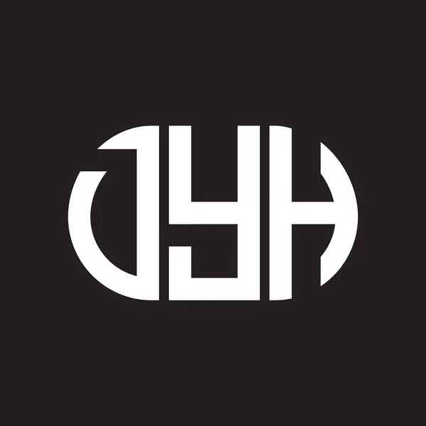 Diseño Del Logotipo Letra Dyh Sobre Fondo Negro Dyh Iniciales — Archivo Imágenes Vectoriales