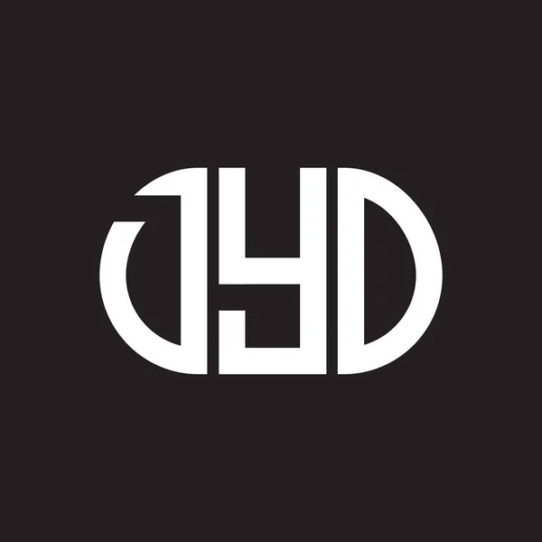 Design Logotipo Letra Dyo Fundo Preto Dyo Iniciais Criativas Conceito — Vetor de Stock