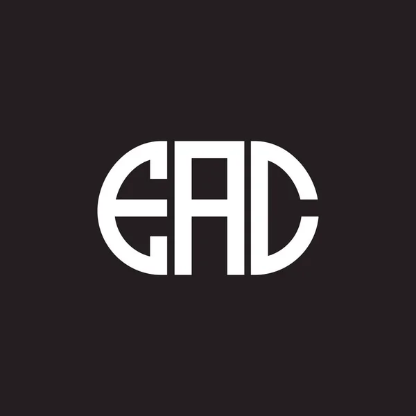 Siyah Arka Planda Eac Harf Logosu Tasarımı Eac Yaratıcı Harflerin — Stok Vektör