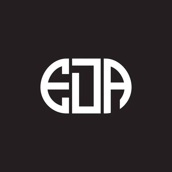 Eda Letter Logo Design Black Background Eda Creative Initials Letter — Stock Vector