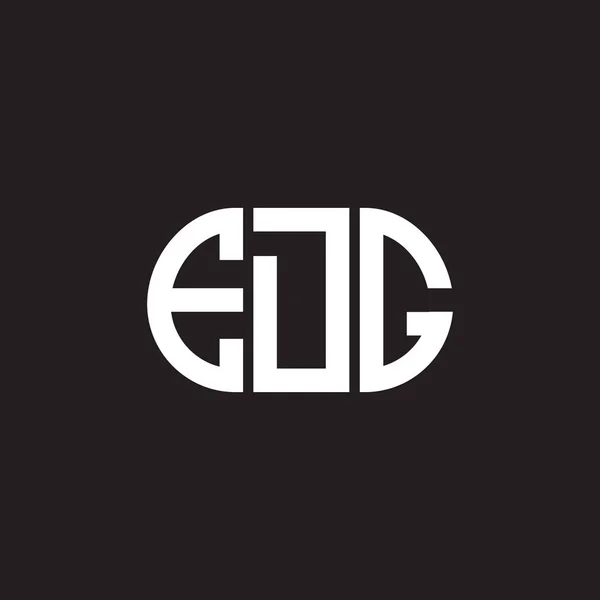 Літерний Дизайн Логотипу Edg Чорному Тлі Творчі Ініціали Edg Мають — стоковий вектор