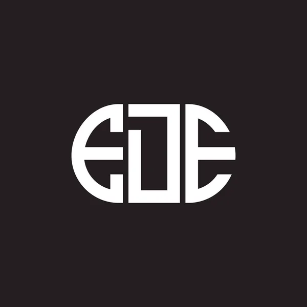 Ede Letter Logo Ontwerp Zwarte Achtergrond Ede Creatieve Initialen Letter — Stockvector