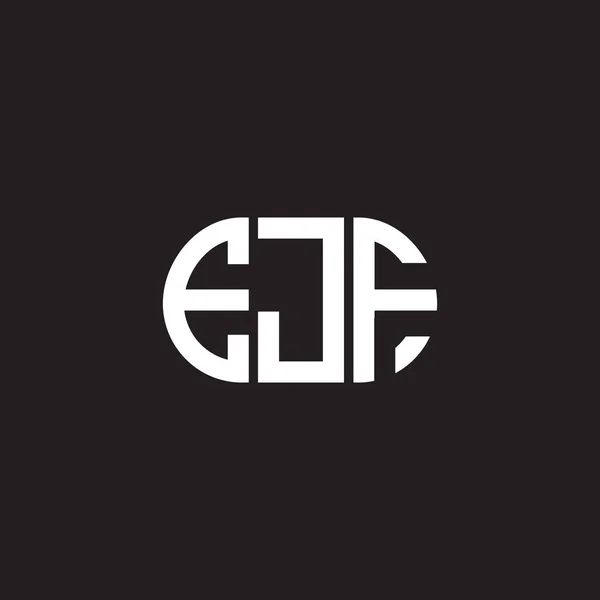 Ejf Letter Logo Design Black Background Ejf Creative Initials Letter — Stock Vector