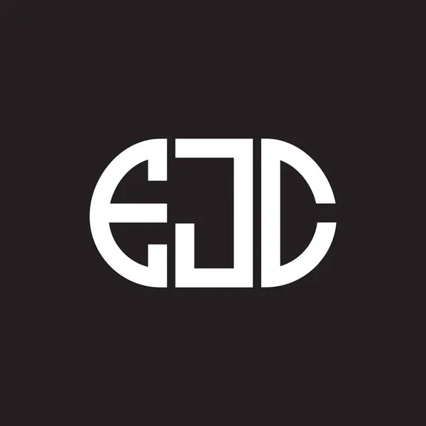 Ejc Letter Logo Design Black Background Ejc Creative Initials Letter — Stock Vector