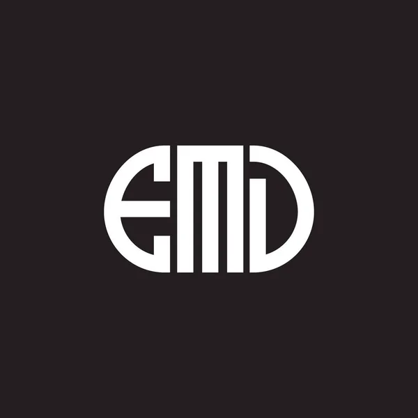 Emd Letter Logo Design Auf Schwarzem Hintergrund Emd Kreative Initialen — Stockvektor