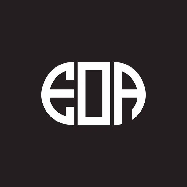 Eoa Письмо Логотип Дизайн Черном Фоне Eoa Creative Initials Letter — стоковый вектор