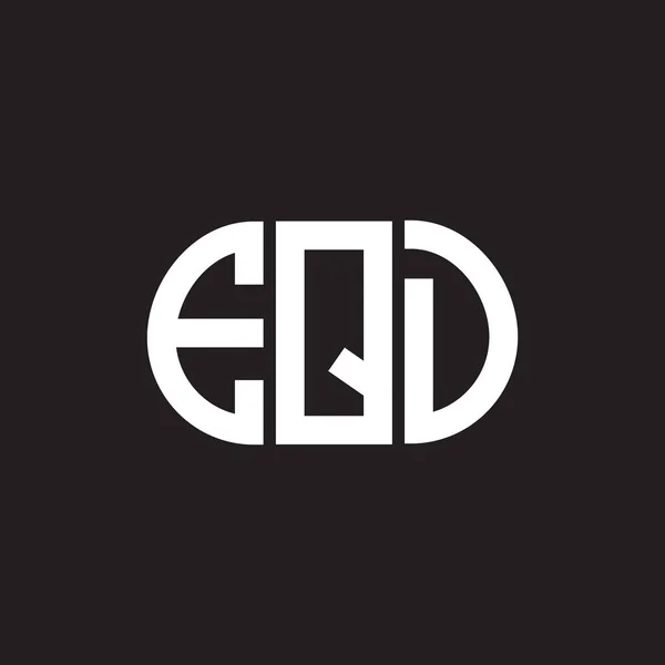 Eqd Дизайн Логотипу Літер Чорному Тлі Творчі Ініціали Eqd Мають — стоковий вектор