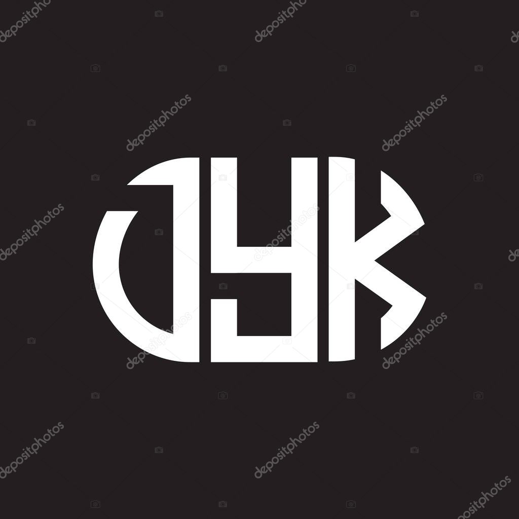 DYK letter logo design on black background. DYK creative initials letter logo concept. DYK letter design.