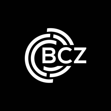Siyah arkaplanda BCZ harf logosu tasarımı. BCZ yaratıcı harflerin baş harfleri logo kavramı. BCZ harf tasarımı.