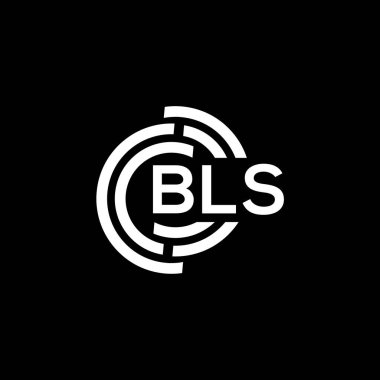 Siyah arkaplanda BLS harfi logo tasarımı. BLS yaratıcı harf logosu konsepti. BLS harf tasarımı.