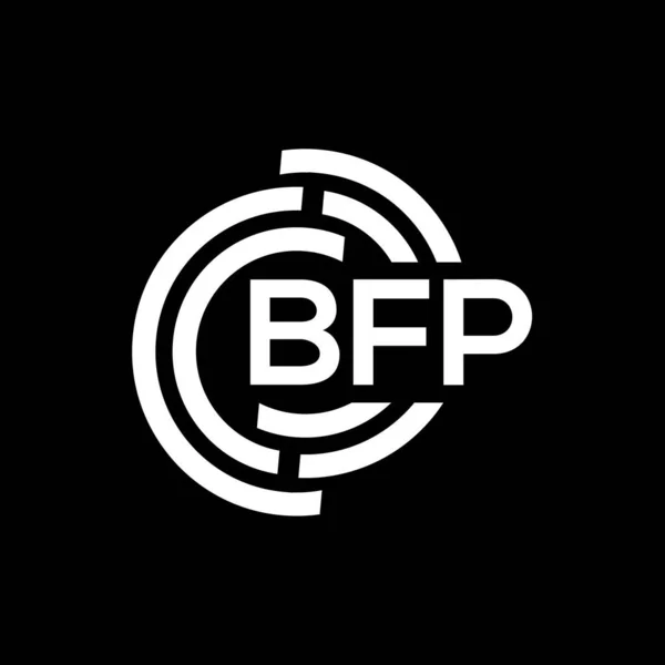 Bfp Lettre Logo Design Sur Fond Noir Bfp Initiales Créatives — Image vectorielle
