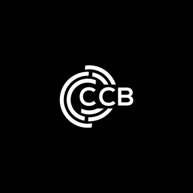 Siyah arka planda CCB harfi logo tasarımı. CCB yaratıcı harflerin baş harfleri logo kavramı. CCB harf tasarımı.