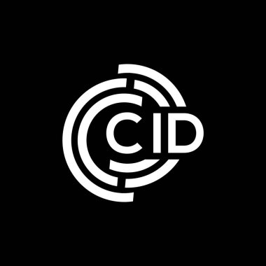 Siyah arka planda CID mektup logosu tasarımı. CID yaratıcı harflerin baş harfleri logo konsepti. CID harf tasarımı.