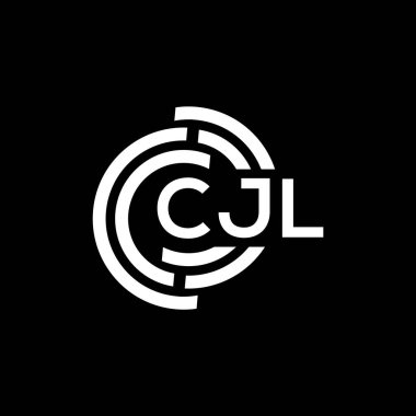 Siyah arkaplanda CJL harf logosu tasarımı. CJL yaratıcı harflerin baş harfleri logo kavramı. CJL harf tasarımı.