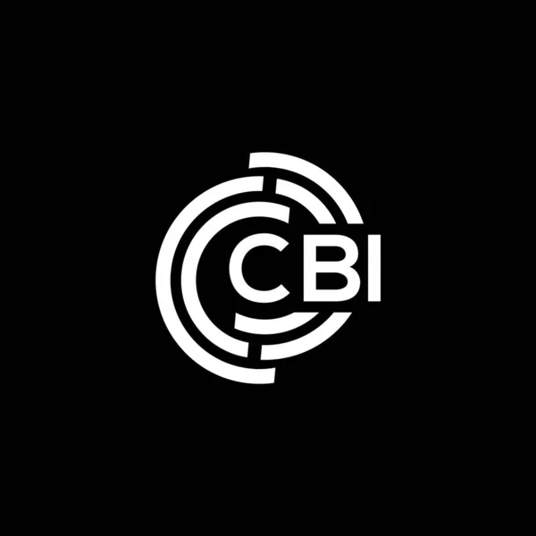 Diseño Del Logotipo Letra Cbi Sobre Fondo Negro Cbi Iniciales — Vector de stock