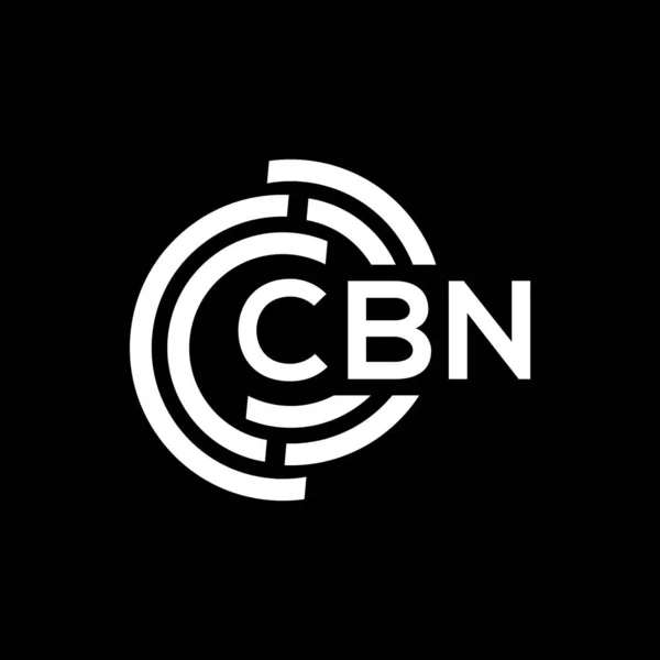 Logo Della Lettera Cbn Sfondo Nero Cbn Creativo Iniziali Lettera — Vettoriale Stock