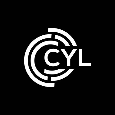 Siyah arka planda CYL harf logosu tasarımı. CYL yaratıcı harflerin baş harfleri logo kavramı. CYL harf tasarımı.