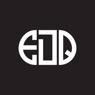 Siyah arka planda EDQ harf logosu tasarımı. EDQ yaratıcı harflerin baş harfleri logo kavramı. EDQ harf tasarımı.
