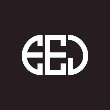 Siyah arka planda AEJ harf logosu tasarımı. EEJ yaratıcı harflerin baş harfleri logo konsepti. EEJ harf tasarımı.