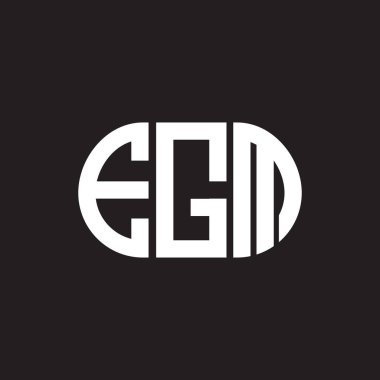 Siyah arka planda EGM harf logosu tasarımı. EGM yaratıcı harflerin baş harfleri logo kavramı. EGM harf tasarımı.
