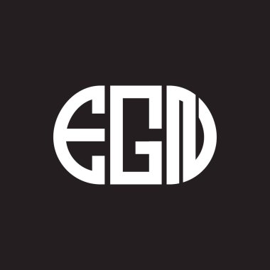 Siyah arkaplanda EGN harf logosu tasarımı. EGN yaratıcı harfler logosu konsepti. EGn harf tasarımı.