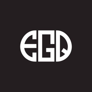 Siyah arka planda EGQ harf logosu tasarımı. EGQ yaratıcı harflerin baş harfleri logo kavramı. EGQ harf tasarımı.