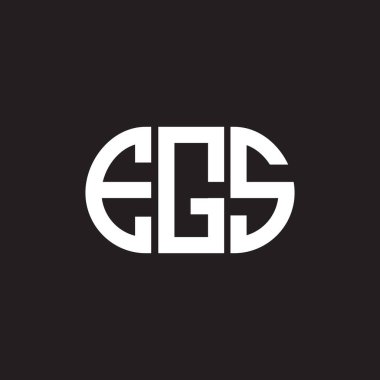 Siyah arka planda EGS harfi logo tasarımı. EGS yaratıcı harfler logosu konsepti. EGS harf tasarımı.