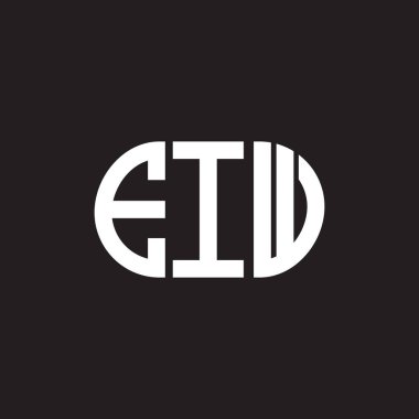 Siyah arka planda EIW harf logosu tasarımı. EIW yaratıcı harflerin baş harfleri logo kavramı. EIW harf tasarımı.