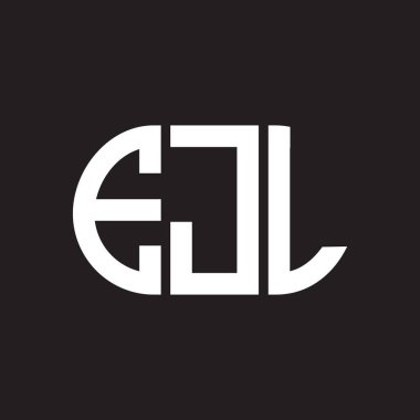 Siyah arka planda EJL harf logosu tasarımı. EJL yaratıcı harflerin baş harfleri logo kavramı. EJL harf tasarımı.