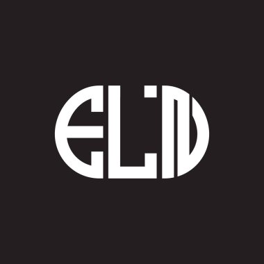 ELN harf logo tasarımı siyah arka planda. ELN yaratıcı harflerin baş harfleri logo kavramı. ELN harf tasarımı.