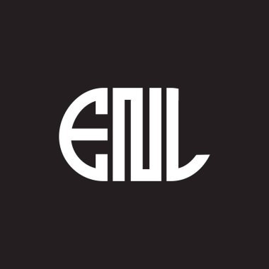 ENL harf logo tasarımı siyah arka planda. ENL yaratıcı harflerin baş harfleri logo kavramı. ENL harf tasarımı.