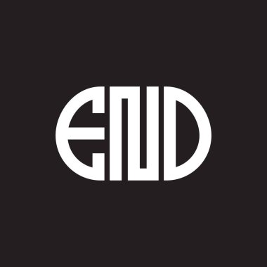 ENO harfi logo tasarımı siyah arka planda. ENO yaratıcı harflerin baş harfleri logo kavramı. ENO harf tasarımı.