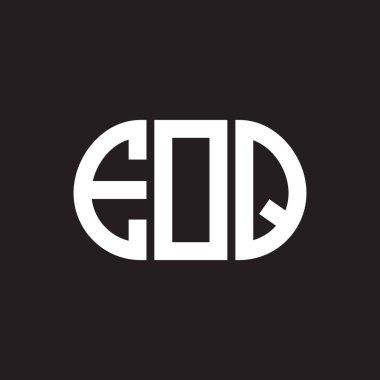 Siyah arka planda EOQ harfi logo tasarımı. EOQ yaratıcı harflerin baş harfleri logo kavramı. EOQ harf tasarımı.