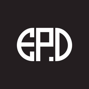 Siyah arka planda EPO harf logosu tasarımı. EPO yaratıcı harflerin baş harfleri logo kavramı. EPO harf tasarımı.
