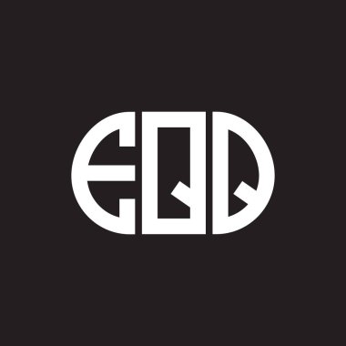 Siyah arka planda EQQ harfi logo tasarımı. EQQ yaratıcı harflerin baş harfleri logo kavramı. EQQ harf tasarımı.