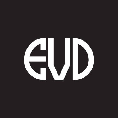EVO harfi logo tasarımı siyah arka planda. EVO yaratıcı harf logosu konsepti. EVO harf tasarımı.