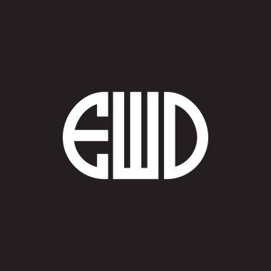 Siyah arka planda EWO harf logosu tasarımı. EWO yaratıcı harflerin baş harfleri logo kavramı. EWO harf tasarımı.