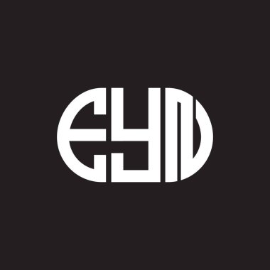 Siyah arka planda EYN harf logosu tasarımı. EYN yaratıcı harflerin baş harfleri logo kavramı. EYN harf tasarımı.