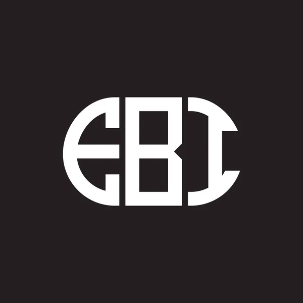 Ebi Letter Logo Design Black Background Ebi Creative Initials Letter — Stock Vector