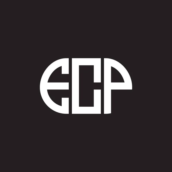 Дизайн Логотипа Ecp Чёрном Фоне Креативные Инициалы Ecp Буквенно Обозначают — стоковый вектор