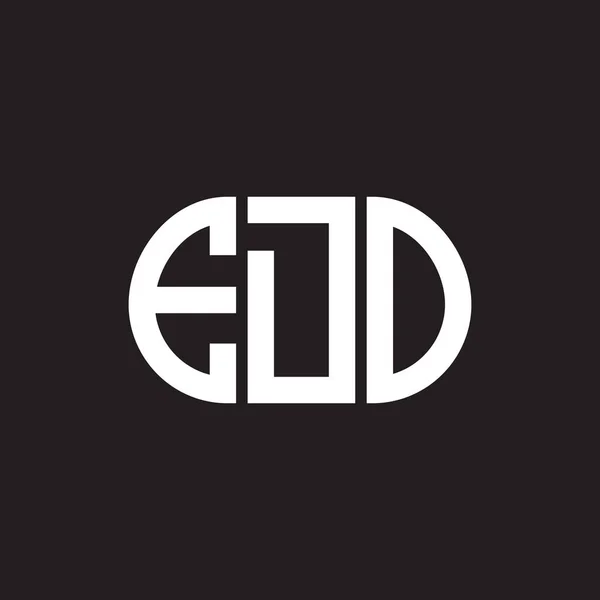 Logo Lettera Edo Sfondo Nero Edo Creativo Iniziali Lettera Logo — Vettoriale Stock