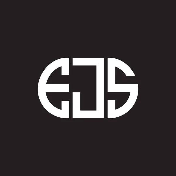 Ejs Letter Logo Design Black Background Ejs Creative Initials Letter — Stock Vector