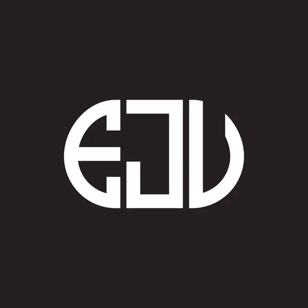 Logo Lettera Ejv Sfondo Nero Ejv Creativo Iniziali Lettera Logo — Vettoriale Stock