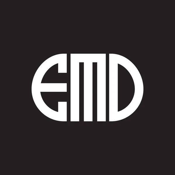 Emo Letter Logo Design Auf Schwarzem Hintergrund Emo Kreative Initialen — Stockvektor