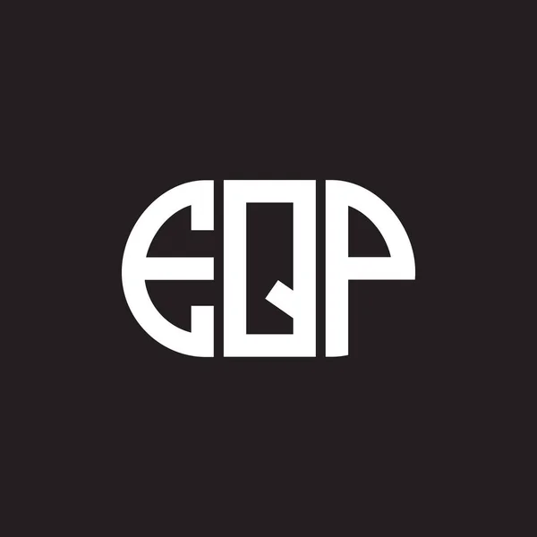 Дизайн Логотипа Eqp Чёрном Фоне Концепция Логотипа Инициалами Eqp Дизайн — стоковый вектор