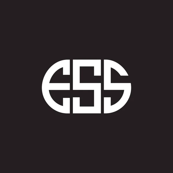 Ess Letter Logo Design Black Background Ess Creative Initials Letter — Stock Vector