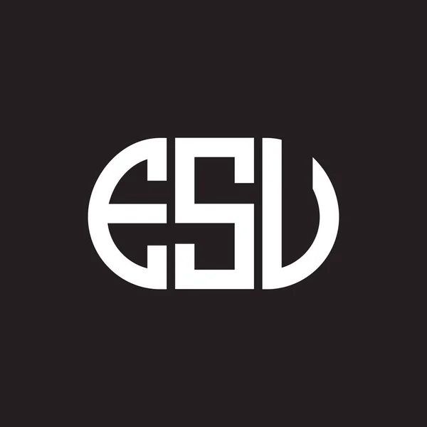 Esv Lettre Logo Design Sur Fond Noir Esv Initiales Créatives — Image vectorielle